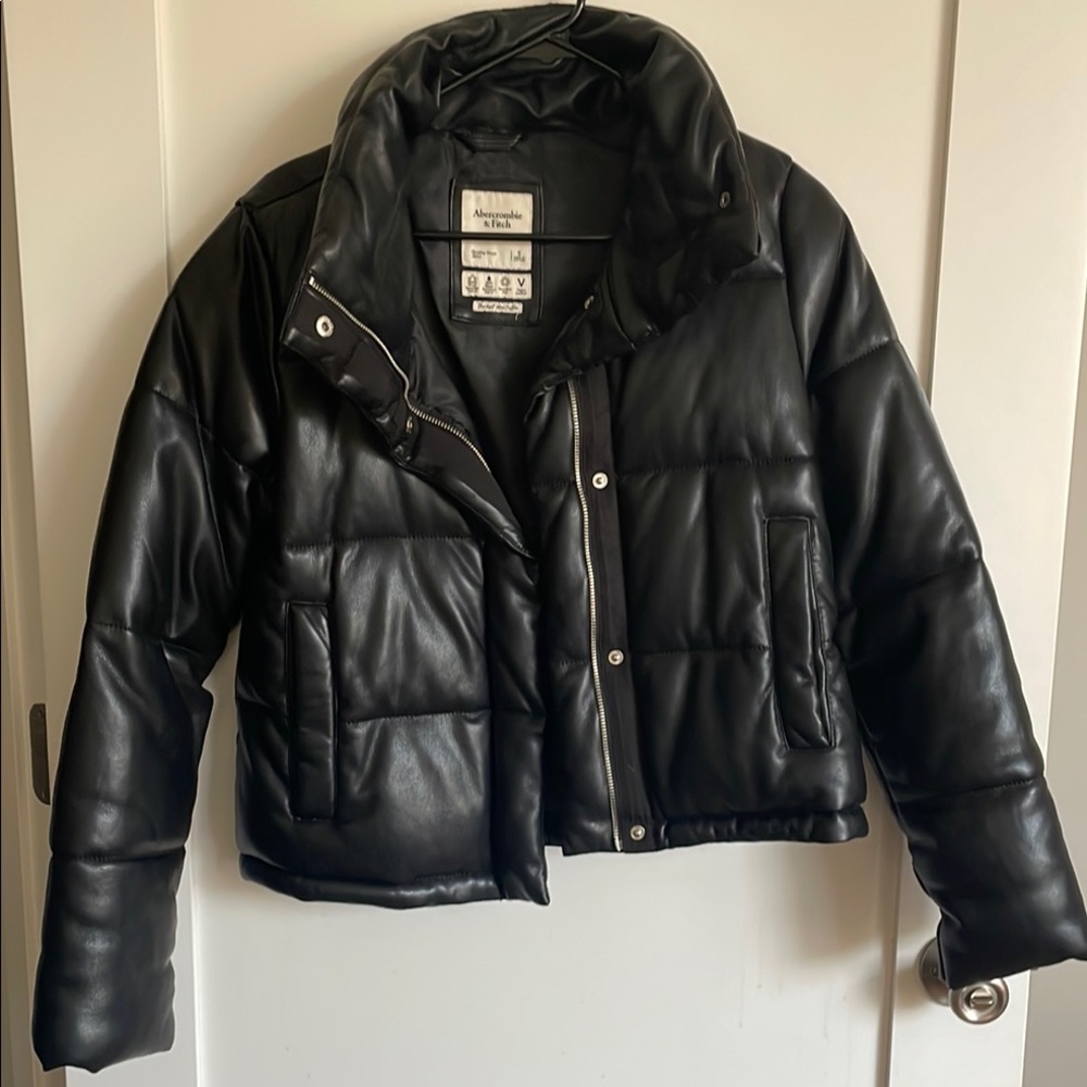 Abercrombie & Fitch Black Puffer Jacket Winter Coat